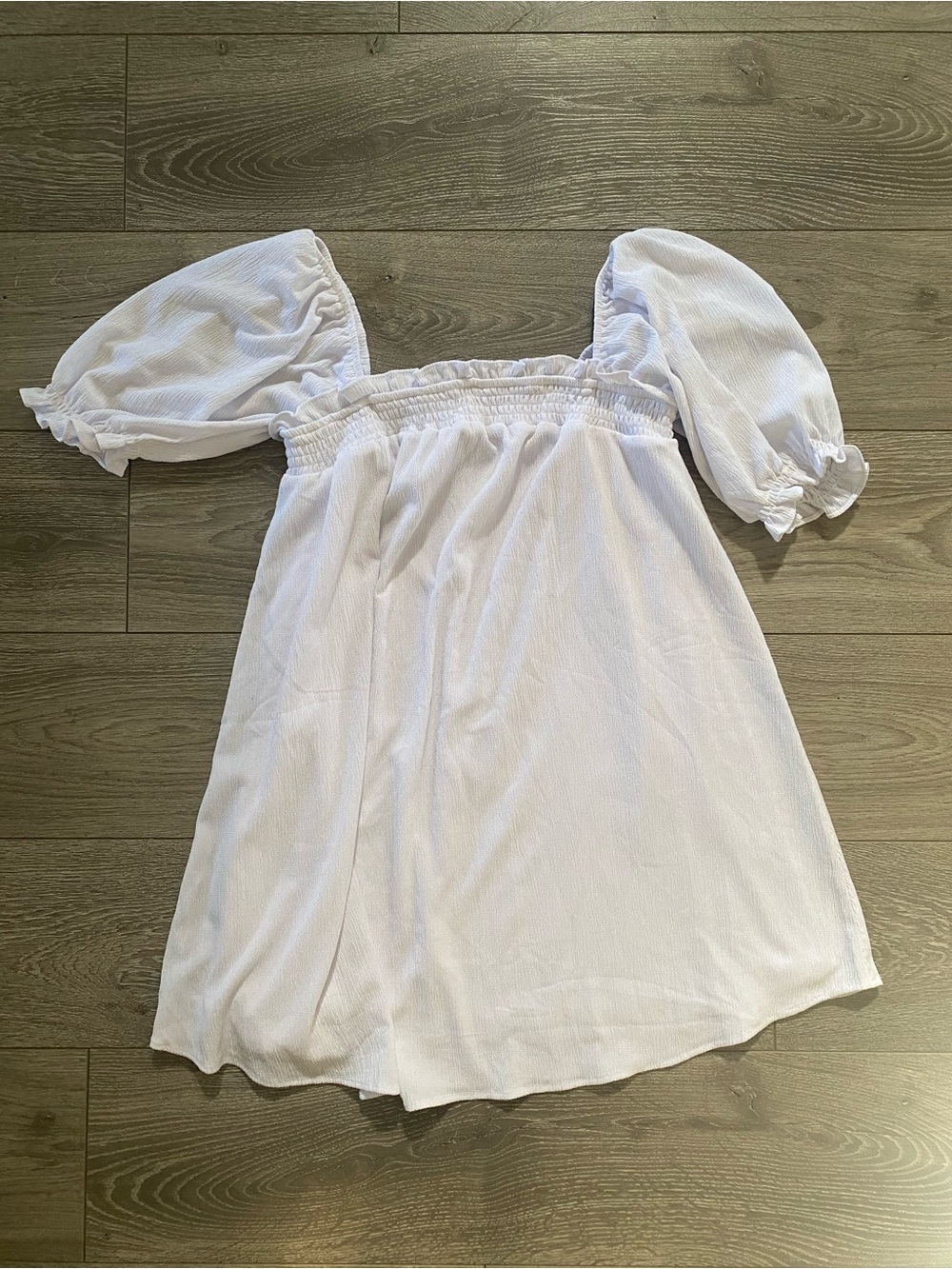 Sugarlips White Puff Sleeve Mini Dress